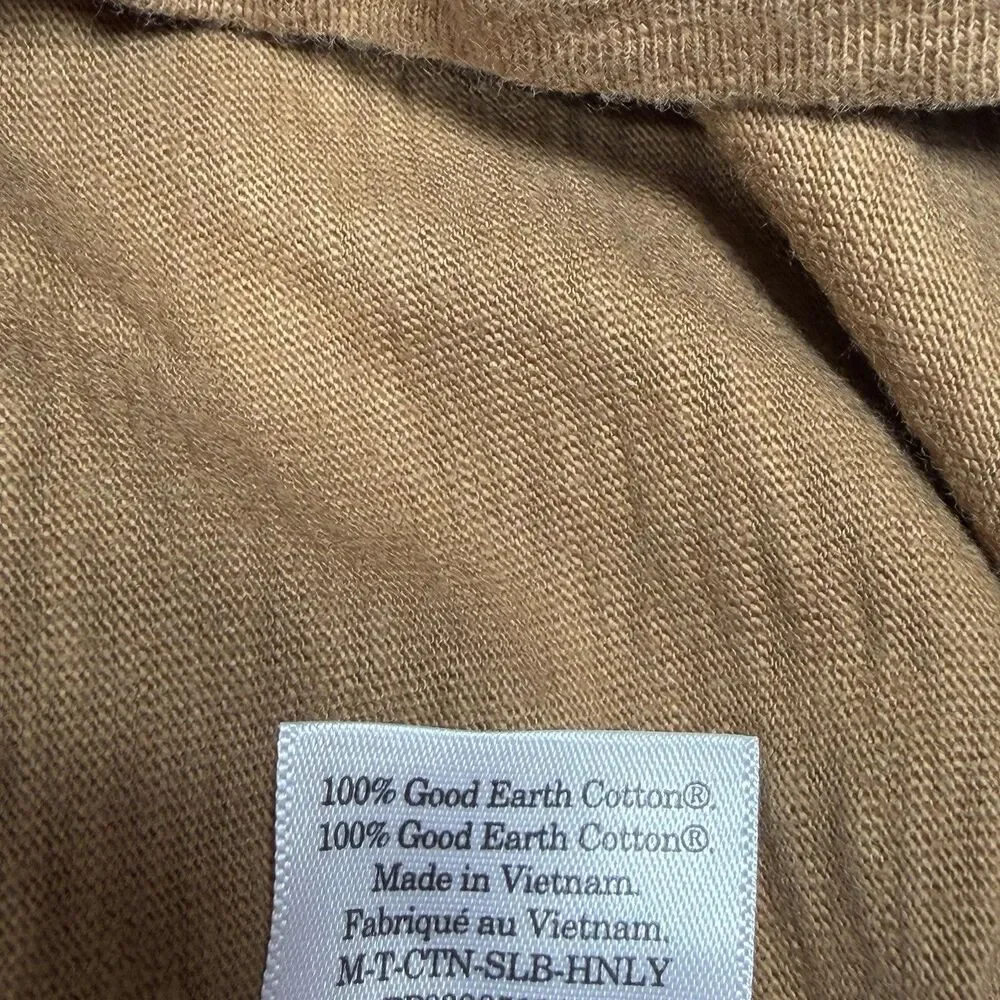 Everlane Shirt Men Large Brown Henley Pullover T Tee Slub Cotton Classic Casual - Picture 8 of 9